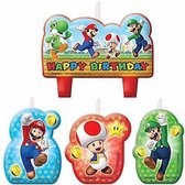 Super Mario Verjaardag 4 taart kaarsjes