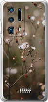 Huawei P40 Pro+ Hoesje Transparant TPU Case - Flower Buds #ffffff