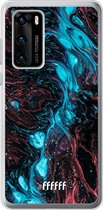 Huawei P40 Hoesje Transparant TPU Case - River Fluid #ffffff