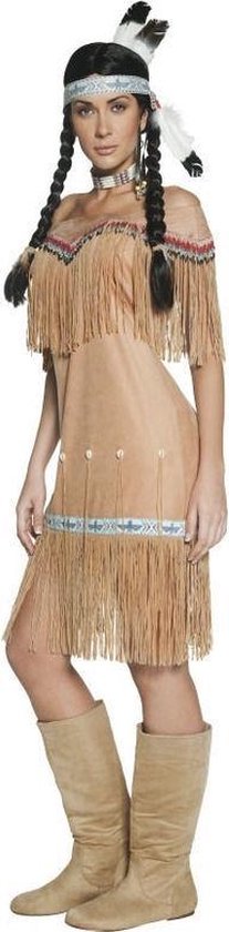 Symposium schakelaar Voorgevoel Indianen jurkje met franjes | Wild West verkleedkleding maat M (40-42) |  bol.com