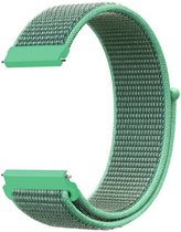 Nylon Smartwatch bandje - Geschikt voor  Garmin Vivoactive 4 nylon band - 45mm - mint - Horlogeband / Polsband / Armband
