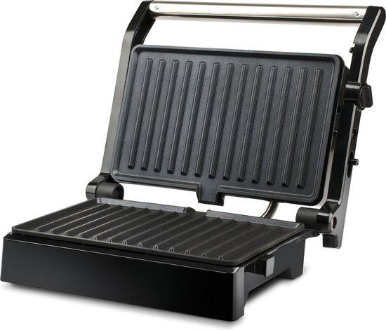 G3 Ferrari Ardòr Contactgrill – Tosti IJzer & Grill 1500W – 180° Openklapbaar – Antiaanbakplaten 25x15,5 cm – Vetopvangbak – RVS Behuizing – Panini Grill