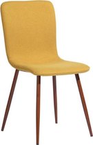 Evella Living - Eetkamerstoelen - Set van 4 - Stoelen - Geel - Bruin - 44x54x87