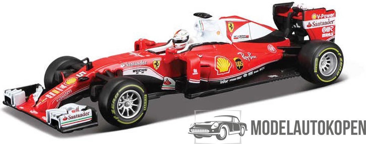 Succesvol Bezighouden Oeganda Ferrari Racing SF16H S. Vettel 1/32 Bburago - Modelauto - Schaalmodel -  Model auto -... | bol.com