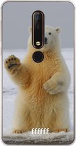 Nokia X6 (2018) Hoesje Transparant TPU Case - Polar Bear #ffffff