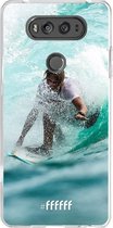LG V20 Hoesje Transparant TPU Case - Boy Surfing #ffffff