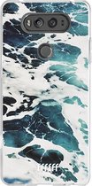 LG V20 Hoesje Transparant TPU Case - Waves #ffffff