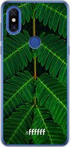 Xiaomi Mi Mix 3 Hoesje Transparant TPU Case - Symmetric Plants #ffffff