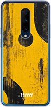 OnePlus 7 Pro Hoesje Transparant TPU Case - Black And Yellow #ffffff