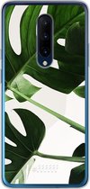 OnePlus 7 Pro Hoesje Transparant TPU Case - Tropical Plants #ffffff