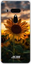 HTC U12+ Hoesje Transparant TPU Case - Sunset Sunflower #ffffff