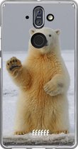 Nokia 8 Sirocco Hoesje Transparant TPU Case - Polar Bear #ffffff