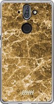 Nokia 8 Sirocco Hoesje Transparant TPU Case - Gold Marble #ffffff