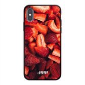 iPhone X Hoesje TPU Case - Strawberry Fields #ffffff