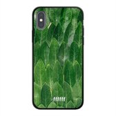 iPhone X Hoesje TPU Case - Green Scales #ffffff