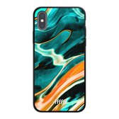 iPhone Xs Hoesje TPU Case - Fresh Waves #ffffff