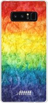 Samsung Galaxy Note 8 Hoesje Transparant TPU Case - Rainbow Veins #ffffff