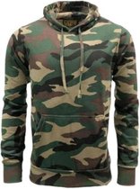 Groene Hoodie heren met capuchon - Light Sport Sweater - Camouflage kleding - Urban - Maat 5XL