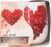 Geurkaars in glas | geschenkverpakking | love | valentijn | bloemengeur