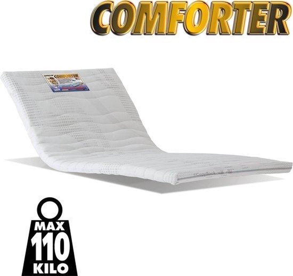 Comforter|topper NASA-VISCO-Traagschuim topmatras|6,5cm dik|CoolTouch VISCO VENTI-foam Topdek matras 90x200cm - Comforter