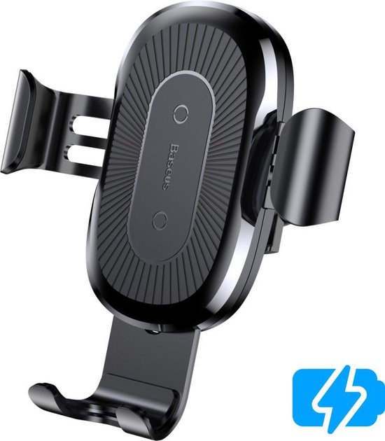 Baseus Draadloze Oplader Auto (10w Snellader) Telefoonhouder Draadloos Opladen