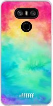 LG G6 Hoesje Transparant TPU Case - Rainbow Tie Dye #ffffff