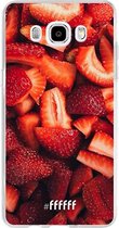 Samsung Galaxy J5 (2016) Hoesje Transparant TPU Case - Strawberry Fields #ffffff