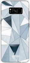 Samsung Galaxy S8 Plus Hoesje Transparant TPU Case - Mirrored Polygon #ffffff