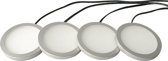 LETT® Opbouw LED Spotjes met Dimknop - Set van 4 Lampjes - Kastverlichting