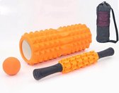 OEM’s Pilates, Fitness en Yoga set - Foam Roller, Ab Wheel en Massage Bal - 4 kleuren