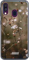 Samsung Galaxy A40 Hoesje Transparant TPU Case - Flower Buds #ffffff