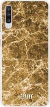 Samsung Galaxy A70 Hoesje Transparant TPU Case - Gold Marble #ffffff