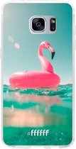 Samsung Galaxy S7 Hoesje Transparant TPU Case - Flamingo Floaty #ffffff