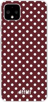 Google Pixel 4 XL Hoesje Transparant TPU Case - Burgundy Dots #ffffff