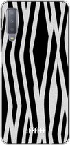 Samsung Galaxy A7 (2018) Hoesje Transparant TPU Case - Zebra Print #ffffff