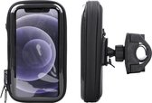 Interphone - iPhone 12 mini Motorhouder Unicase Telefoonhouder Fiets en Motor Stuur Zwart