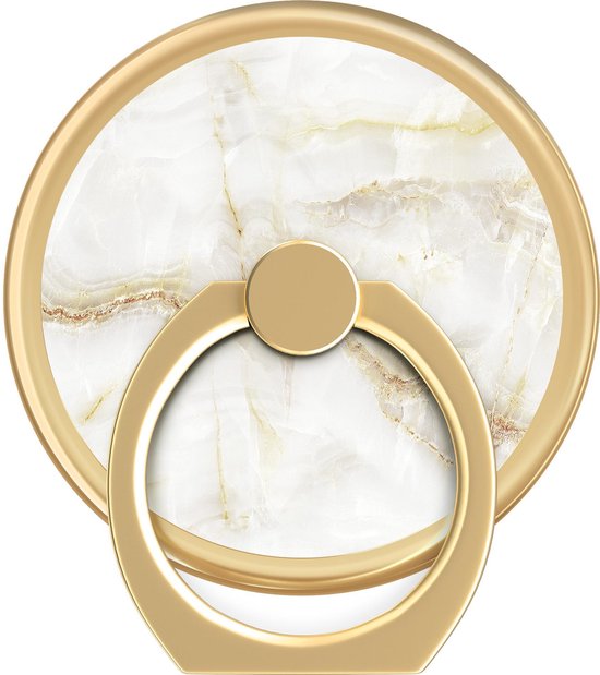 iDeal of Sweden - Magnetic ring mount 194 - Golden Pearl Marble - Telefoon  accessoire | bol.com