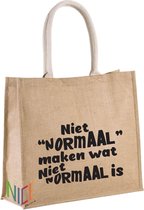 Jute tas naturel 15x35cm niet normaal maken