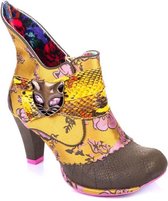 Irregular Choice Miaow Cat 70's Laarsjes Geel Multi