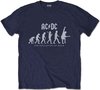 AC/ DC Tshirt Homme -L- Evolution Of Rock Blauw