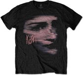 Korn Heren Tshirt -2XL- Chopped Face Zwart