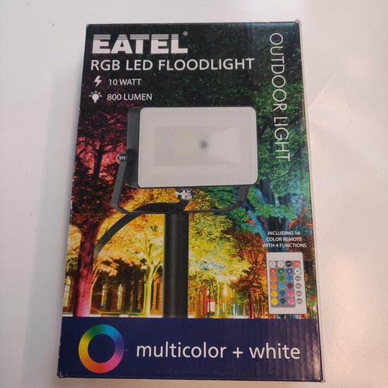 RGB+W LED Floodlight |Waterproof Outdoor Light | Buiten verlichting  Multicolor +White... | bol.com