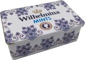 Wilhelmina Pepermunt Delftsblauw Schuifblikje 100 Gram