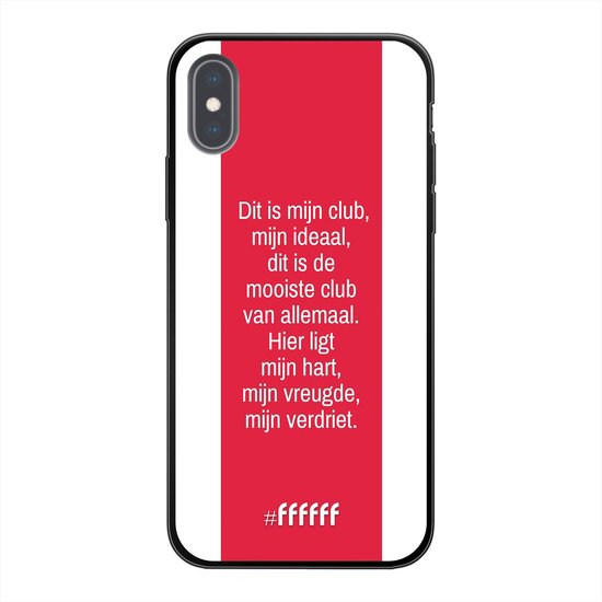 6F hoesje - geschikt voor iPhone X - TPU Case - AFC Ajax Dit Is Mijn Club  #ffffff | bol.com