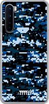 OnePlus Nord Hoesje Transparant TPU Case - Navy Camouflage #ffffff