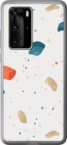 Huawei P40 Pro Hoesje Transparant TPU Case - Terrazzo N°3 #ffffff