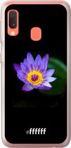 Samsung Galaxy A20e Hoesje Transparant TPU Case - Purple Flower in the Dark #ffffff