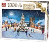 Kerstpuzzel 1000 Stukjes, Christmas Village, legpuzzel kerst, kerstmis, winter, puzzel