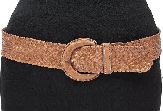 Plaats accessoires Zoekmachinemarketing Thimbly Belts Dames gevlochten riem naturel - dames riem - 4.5 cm breed -  Naturel -... | bol.com