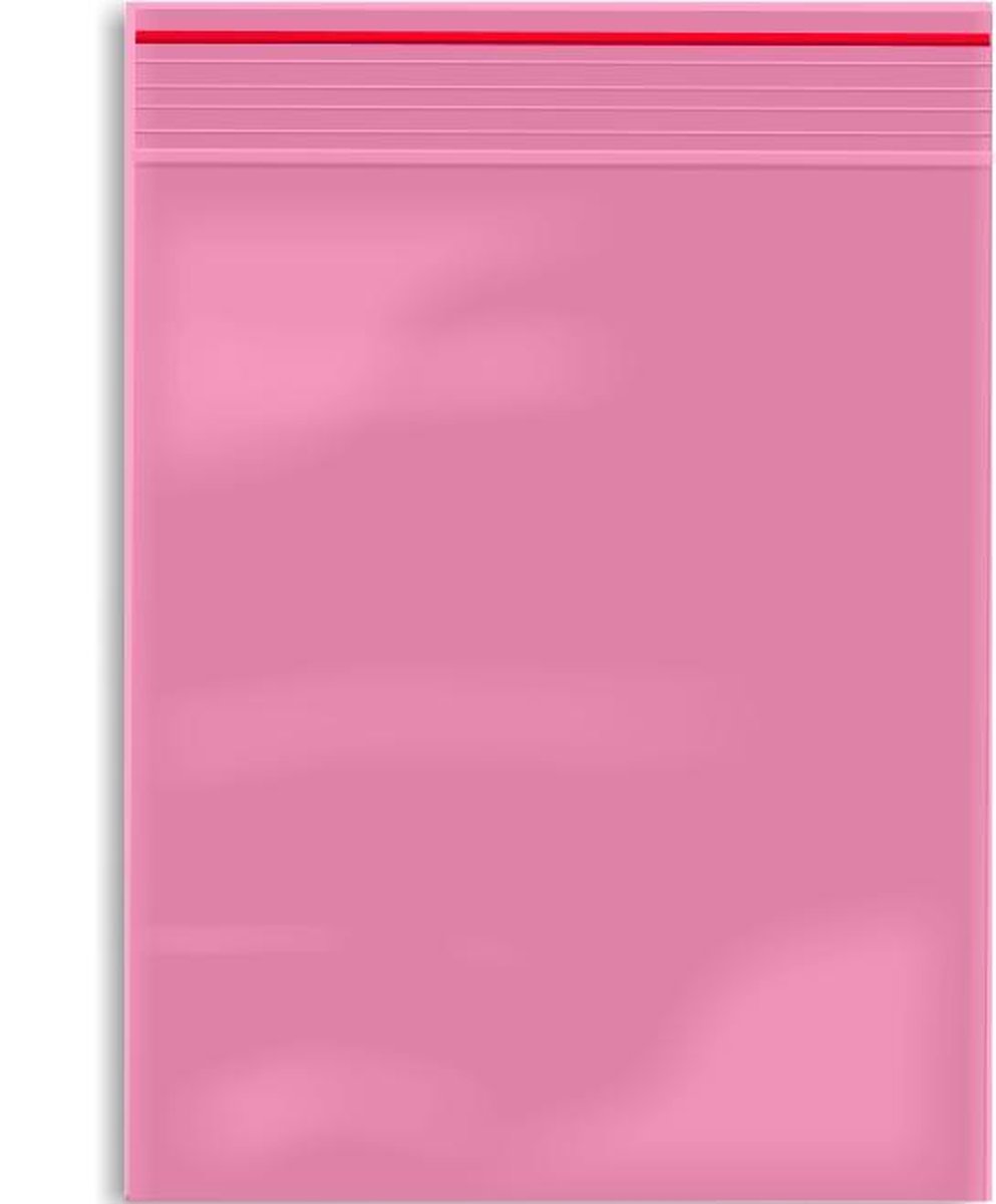 Gripzakjes Roze Gekleurd 100 Stuks 55 x 65 - 90 MICRON